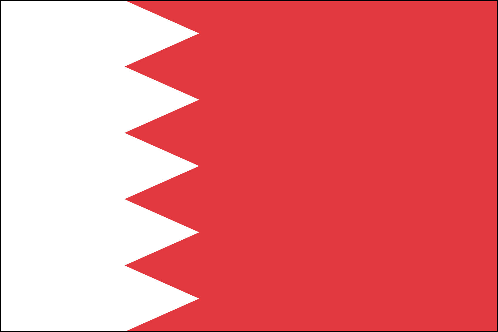 BAHRAIN NYLON PRINT FLAG - 3x5