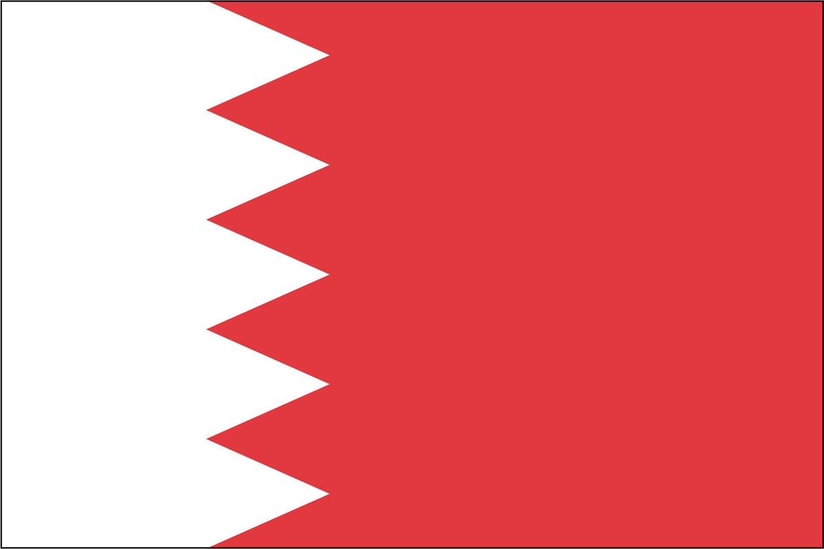 BAHRAIN NYLON PRINT FLAG - 3x5