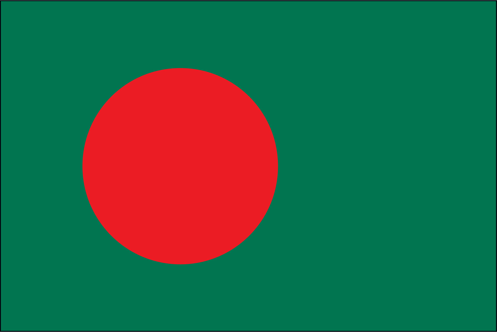 BANGLADESH NYLON PRINT FLAG - 3x5