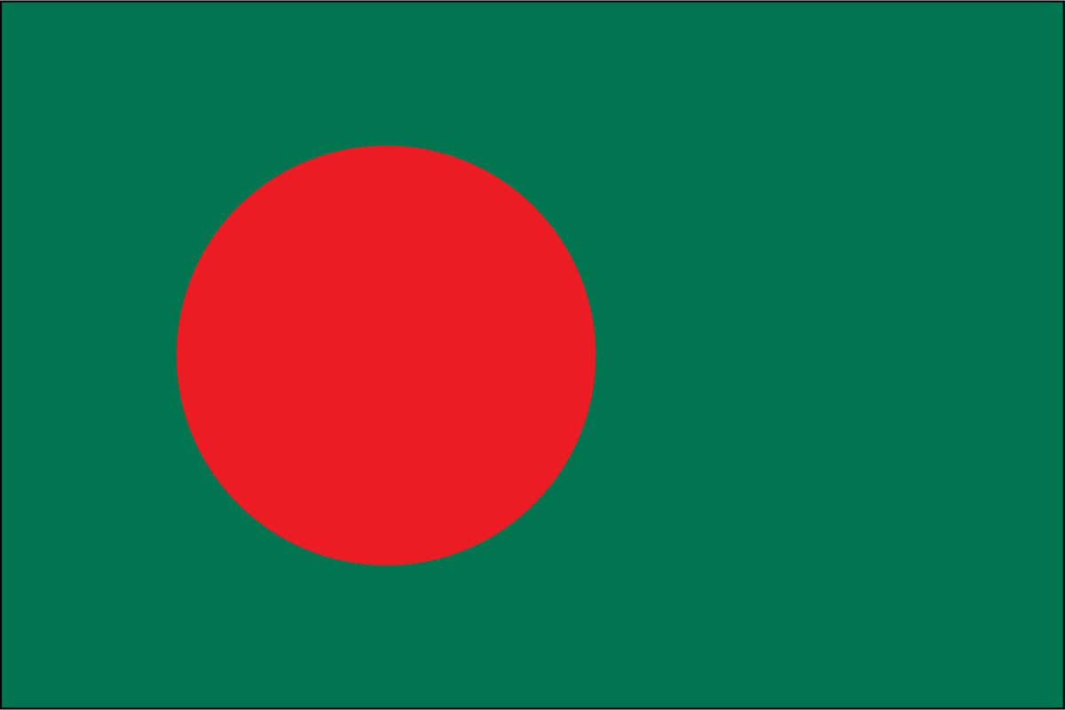 BANGLADESH NYLON PRINT FLAG - 3x5