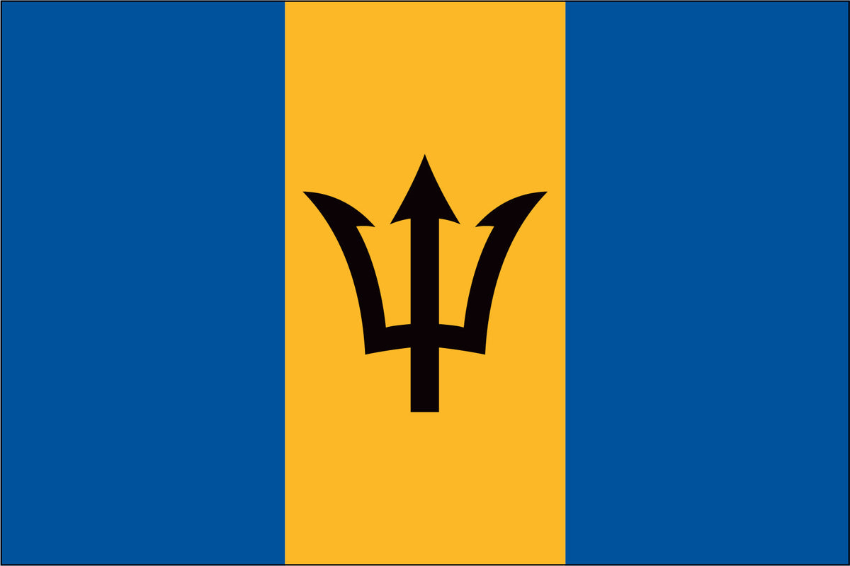 BARBADOS NYLON PRINT FLAG - 3x5