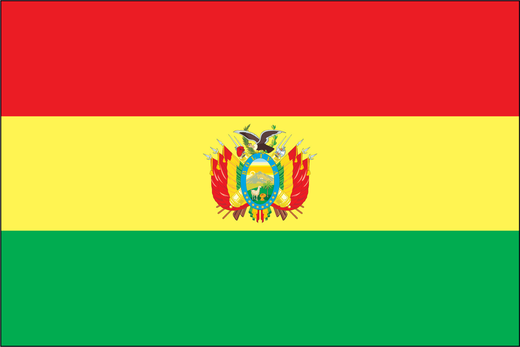 BOLIVIA NYLON PRINT FLAG - 3x5