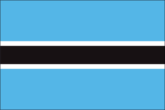BOTSWANA NYLON PRINT FLAG - 3x5