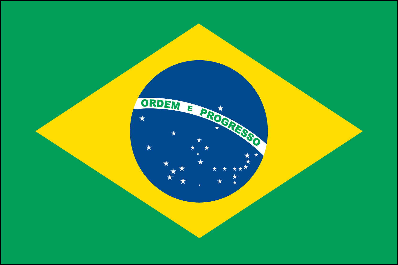 BRAZIL NYLON PRINT FLAG - 3x5
