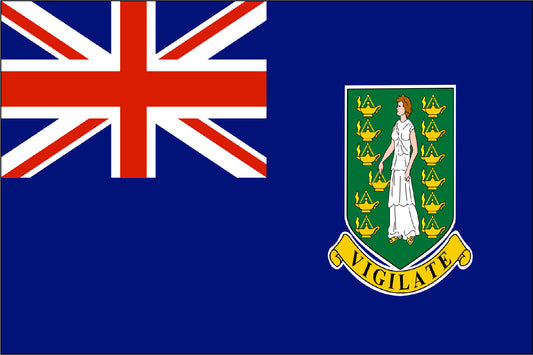 BRITISH VIRGIN ISLANDS NYLON PRINT FLAG - 3x5