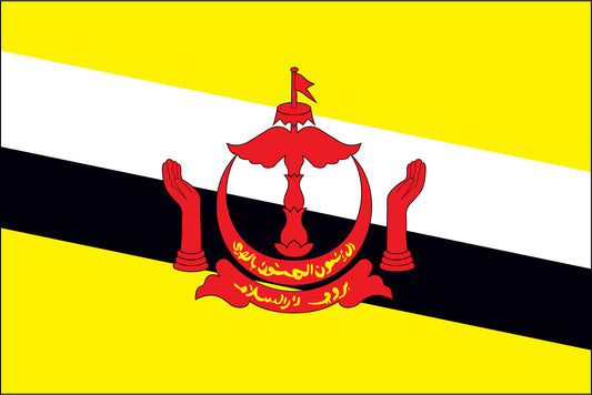 BRUNEI NYLON PRINT FLAG - 3x5