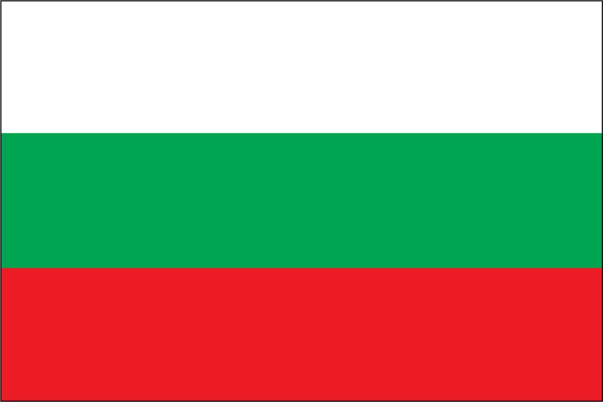 BULGARIA NYLON PRINT FLAG - 3x5