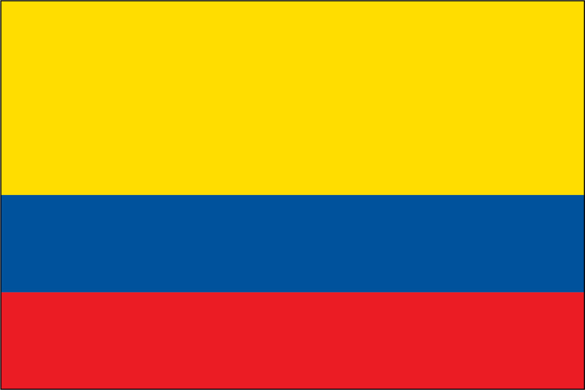 COLOMBIA NYLON PRINT FLAG - 3x5