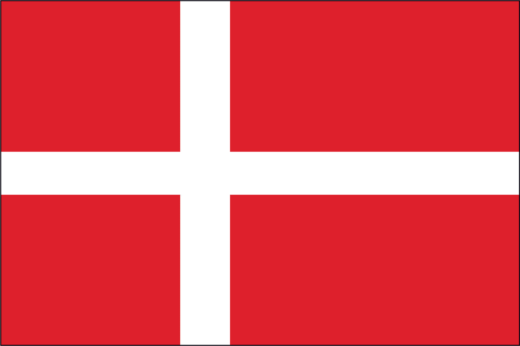 DENMARK NYLON PRINT FLAG - 3x5