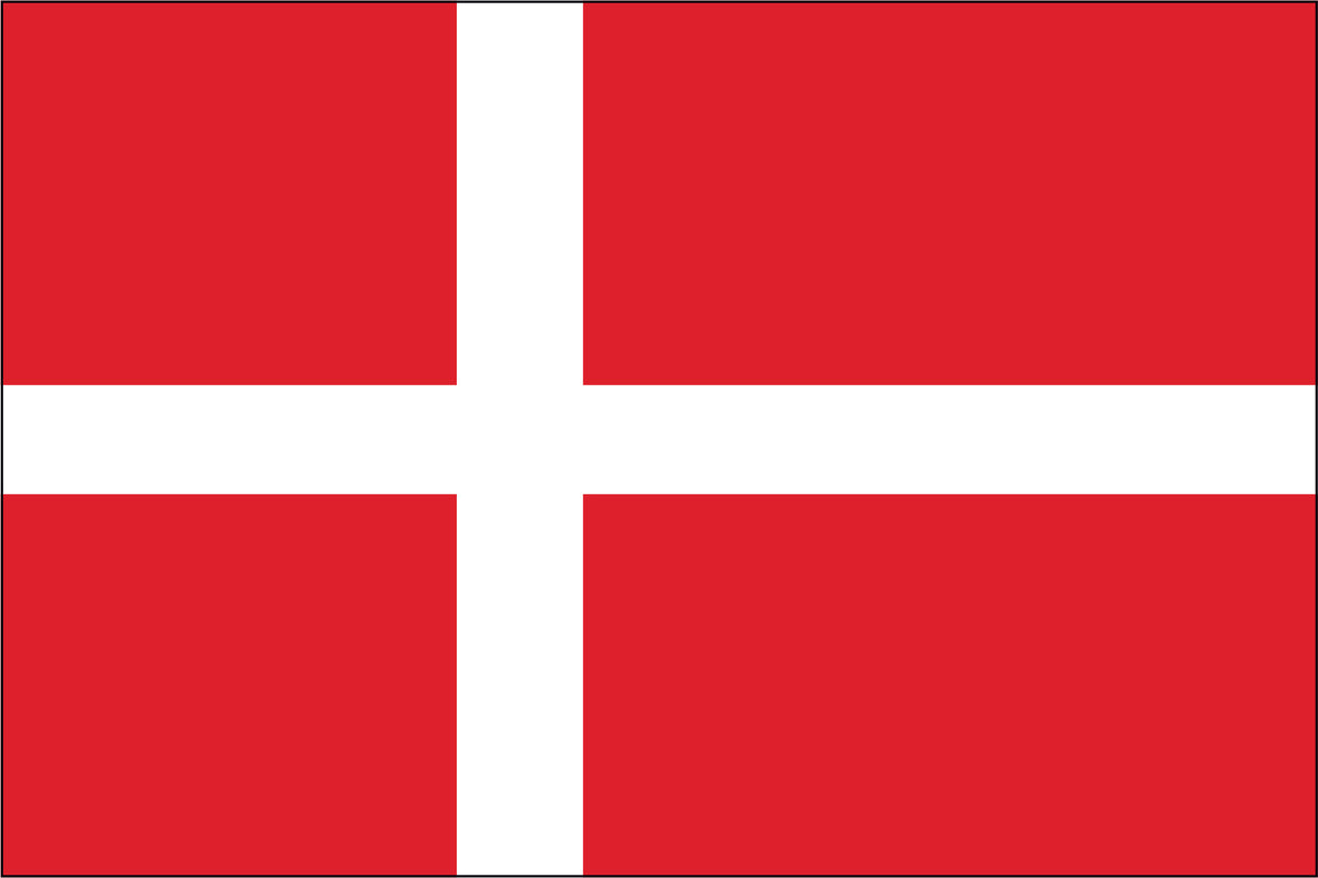 DENMARK NYLON PRINT FLAG - 3x5