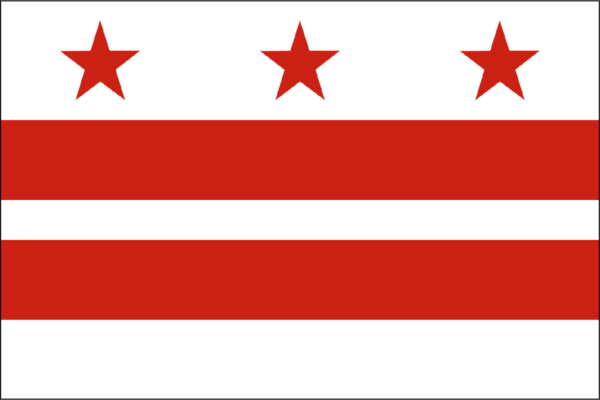 DISTRICT OF COLUMBIA NYLON PRINT FLAG - 3X5