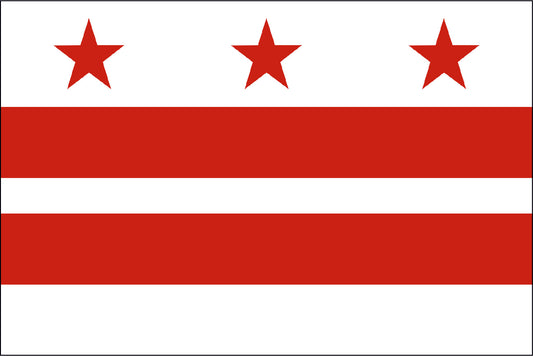 DISTRICT OF COLUMBIA NYLON PRINT FLAG - 3X5