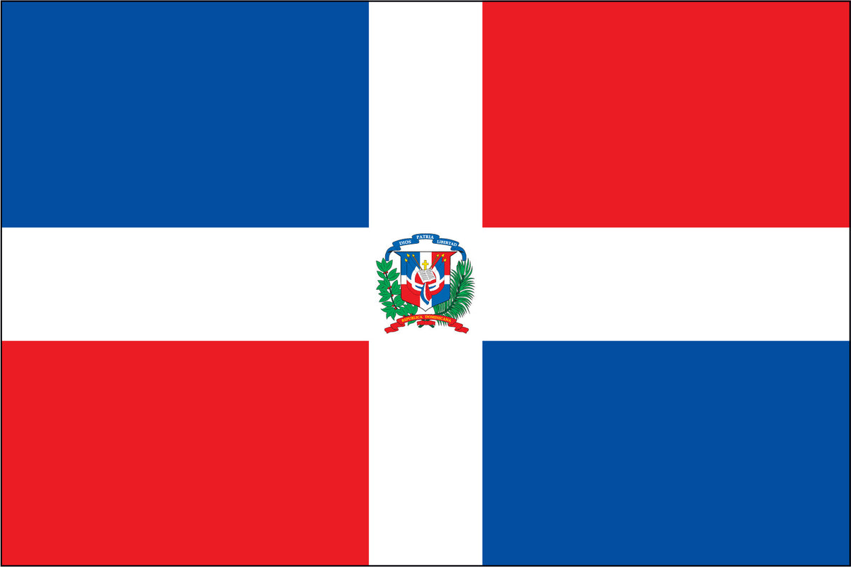 DOMINICAN REPUBLIC NYLON PRINT FLAG - 3x5