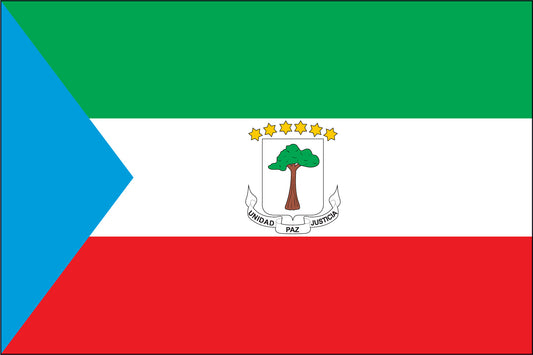 EQUATORIAL GUINEA NYLON PRINT FLAG - 3x5