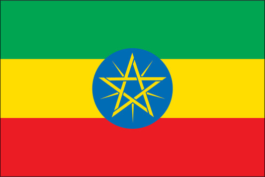 ETHIOPIA NYLON PRINT FLAG - 3x5