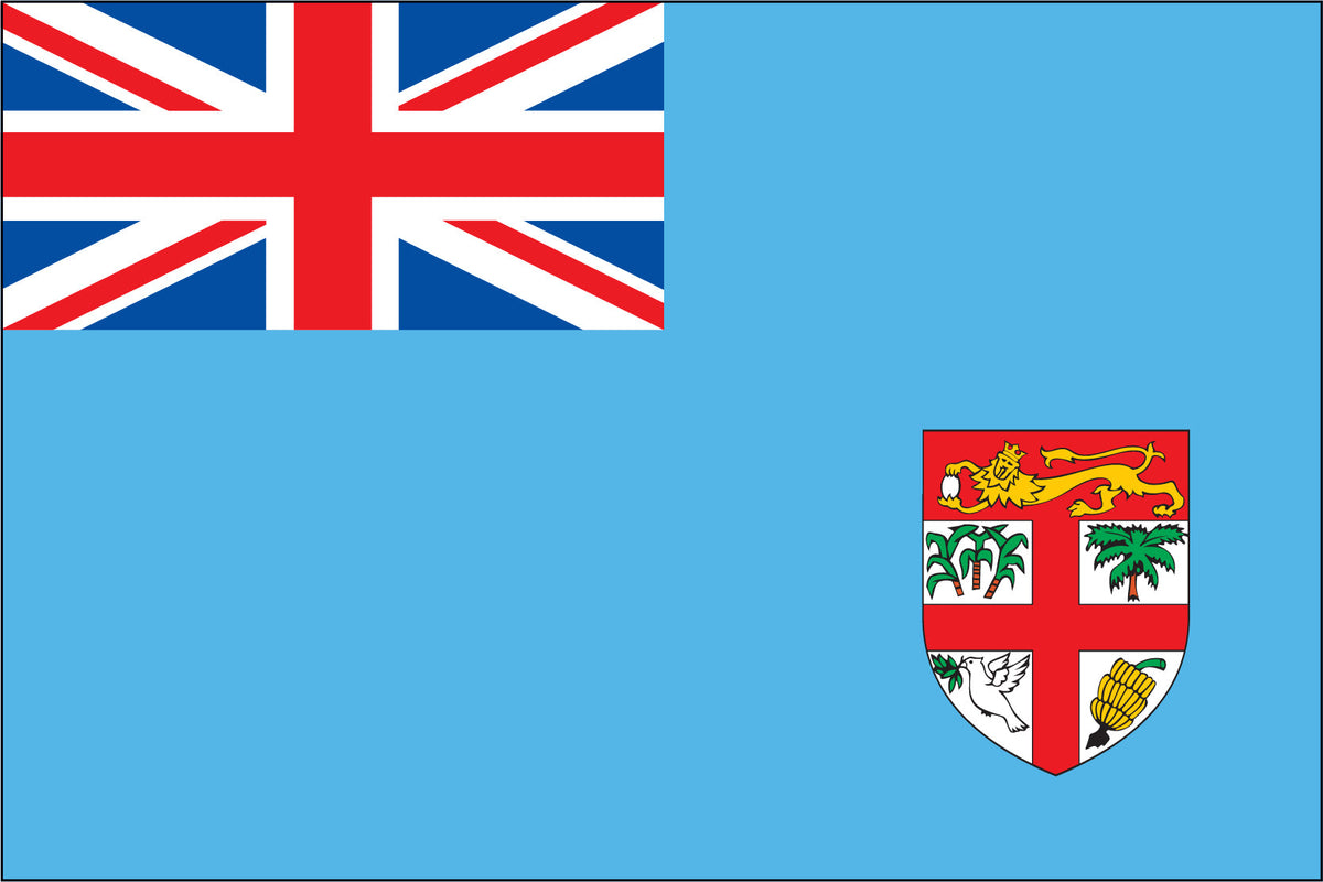 FIJI ISLAND NYLON PRINT FLAG - 3x5