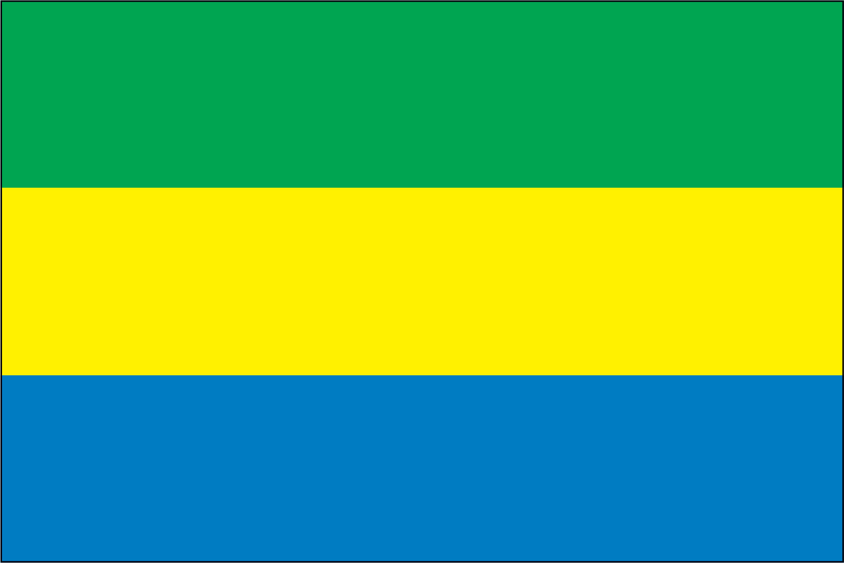GABON NYLON PRINT FLAG - 3x5