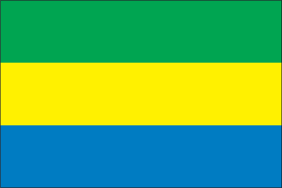 GABON NYLON PRINT FLAG - 3x5