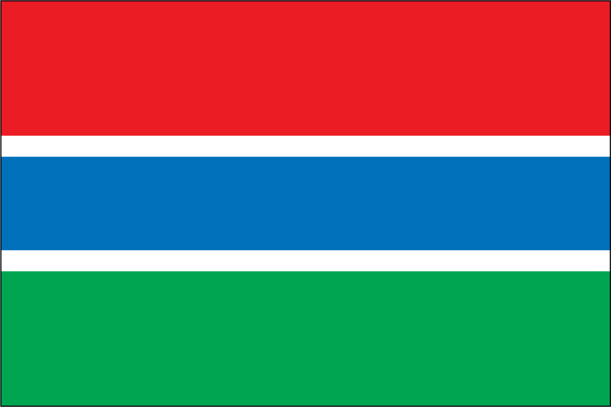 GAMBIA NYLON PRINT FLAG - 3x5