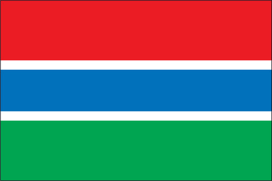 GAMBIA NYLON PRINT FLAG - 3x5