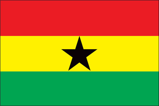 GHANA NYLON PRINT FLAG - 3x5