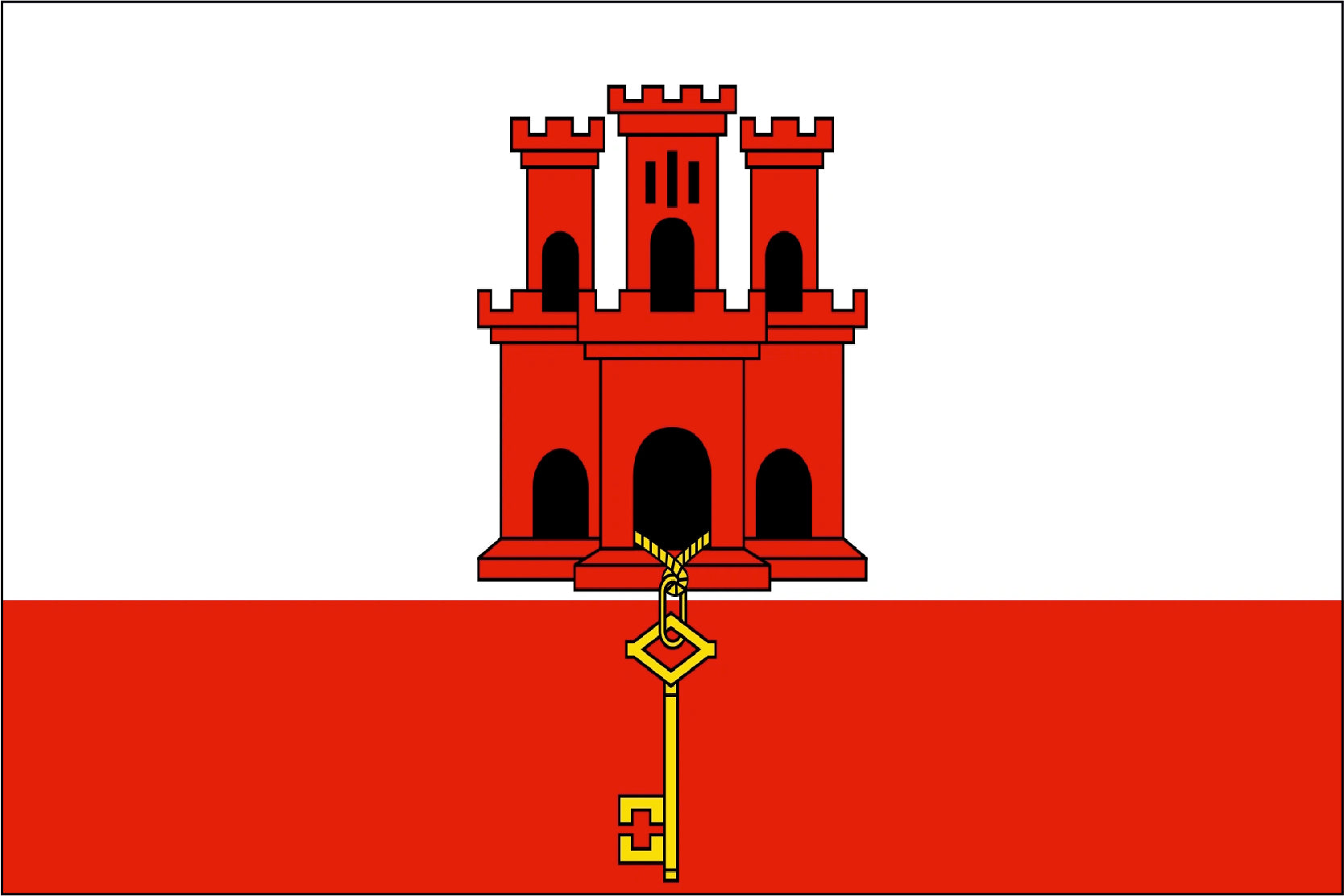 GIBRALTAR NYLON PRINT FLAG - 3x5
