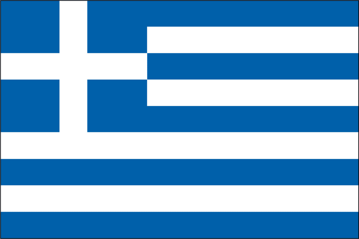 GREECE NYLON PRINT FLAG - 3x5