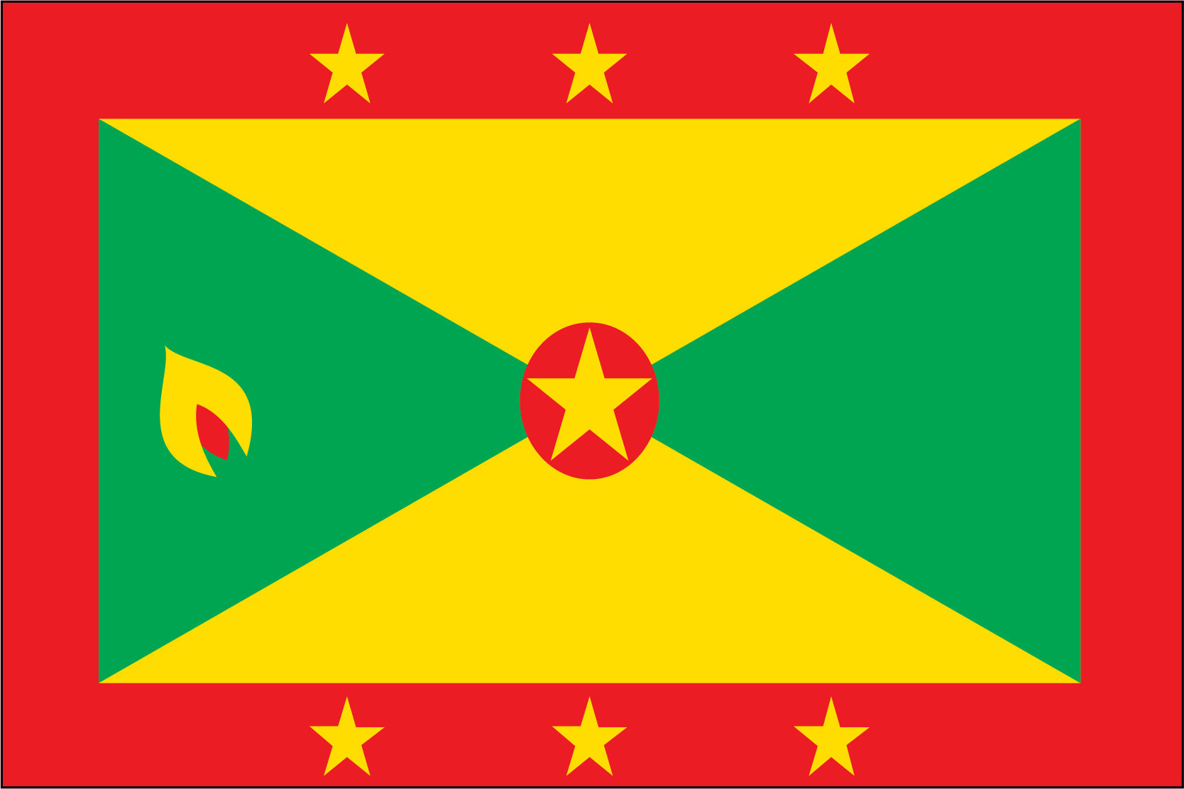 GRENADA NYLON PRINT FLAG - 3x5