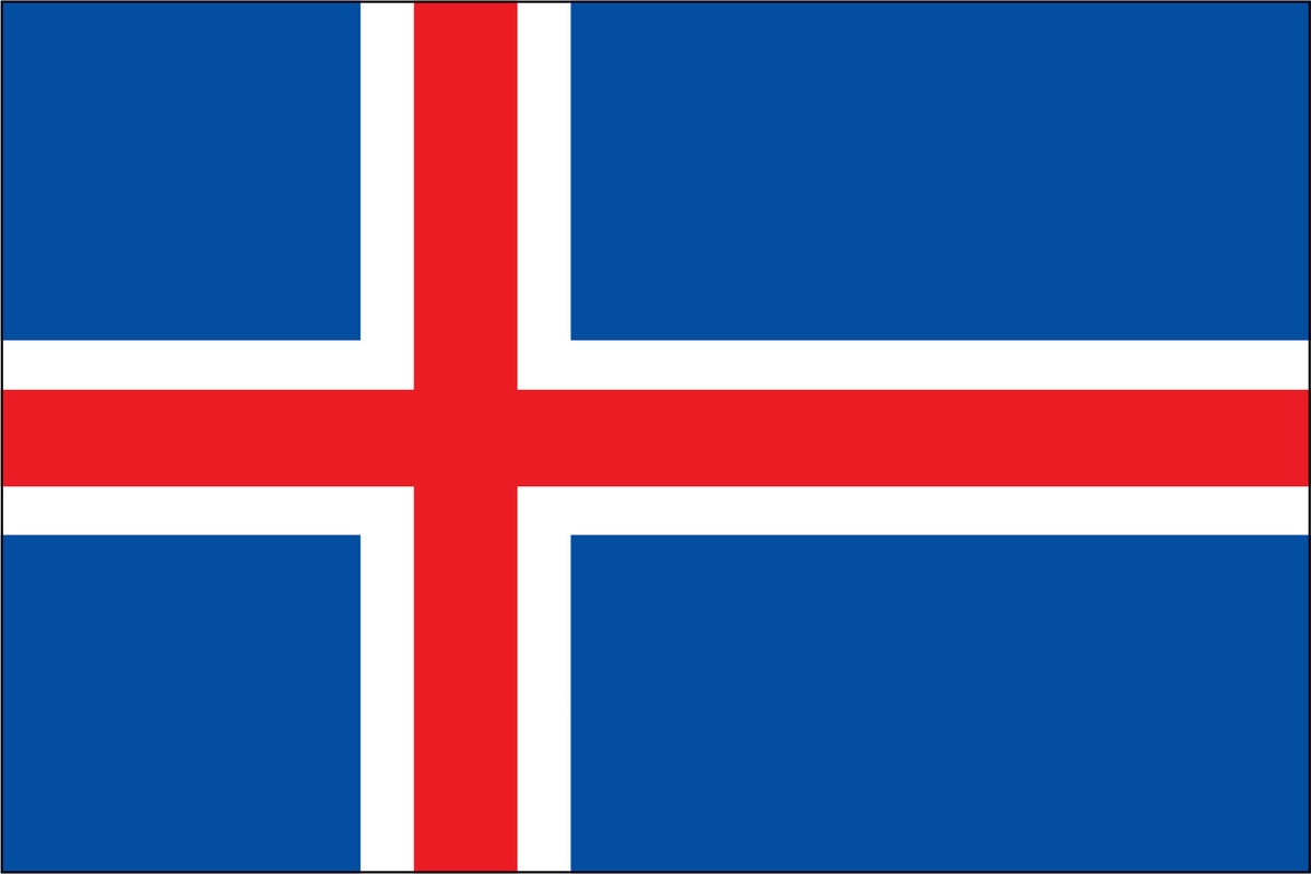 ICELAND NYLON PRINT FLAG - 3x5