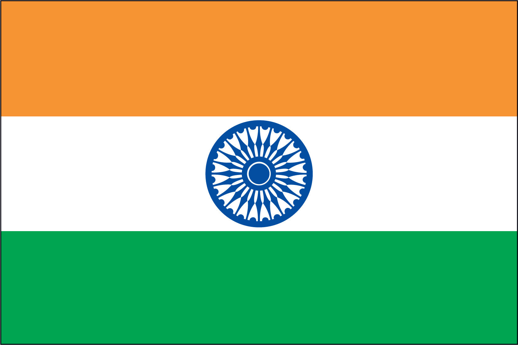 INDIA NYLON PRINT FLAG - 3x5