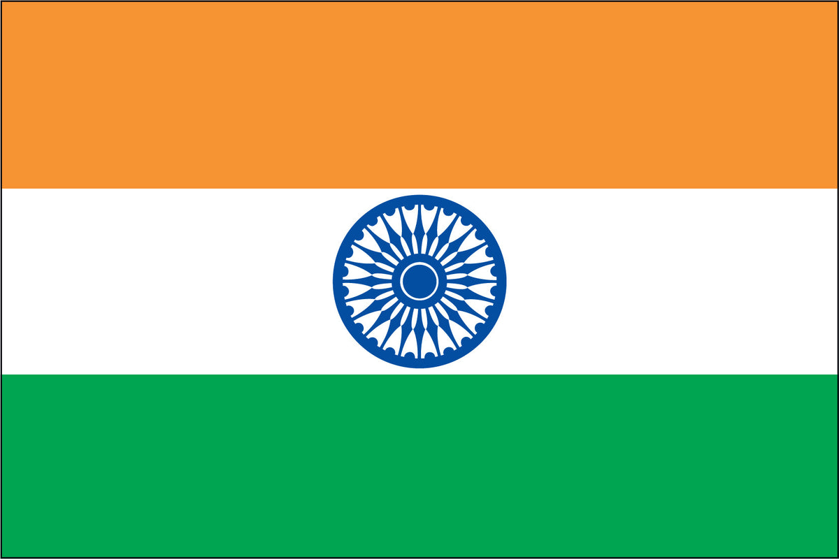 INDIA NYLON PRINT FLAG - 3x5