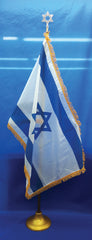 ISRAEL NYLON INDOOR SLEEVE/FRINGE FLAG - 3X5