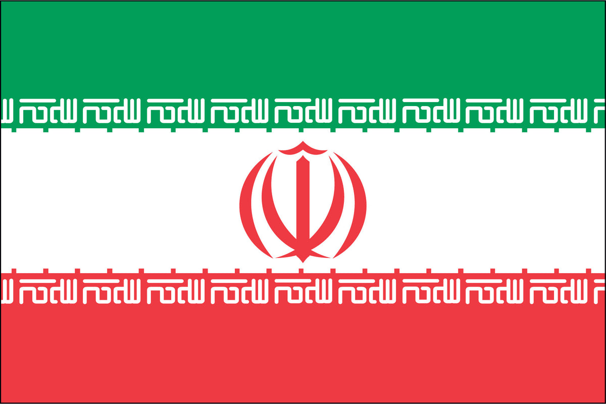 IRAN NYLON PRINT FLAG - 3x5