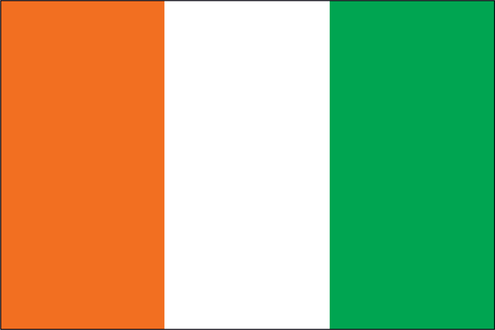 IVORY COAST NYLON PRINT FLAG - 3x5