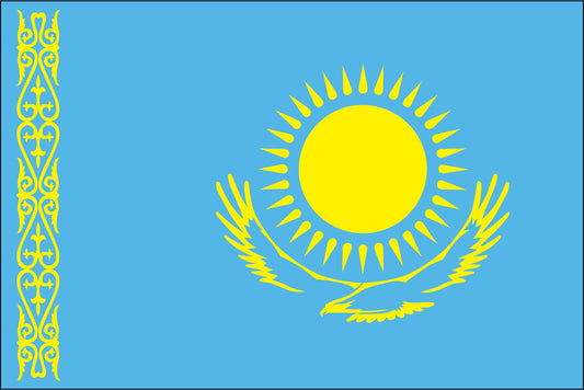 KAZAKHSTAN NYLON PRINT FLAG - 3x5