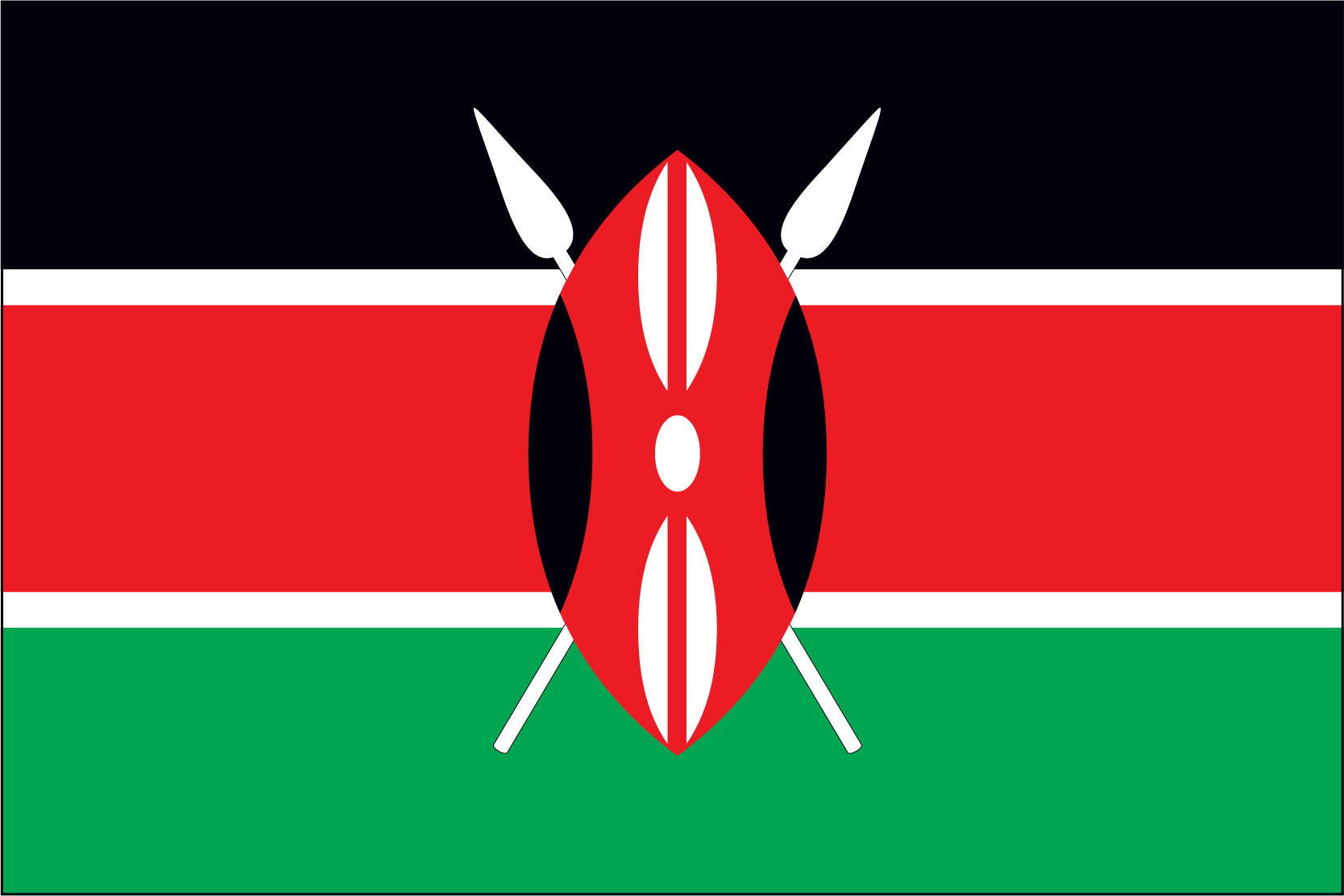 KENYA NYLON PRINT FLAG - 3x5