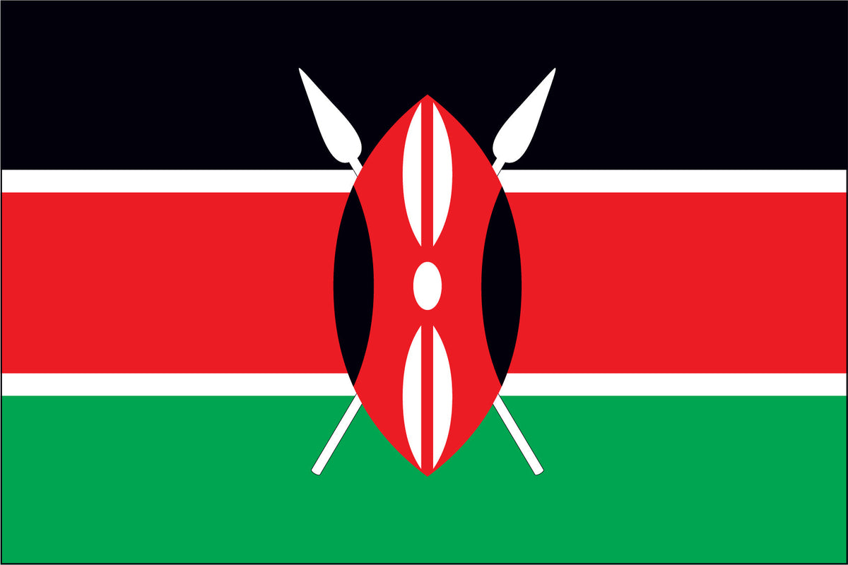 KENYA NYLON PRINT FLAG - 3x5