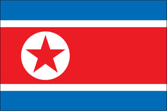 NORTH KOREA NYLON PRINT FLAG - 3x5