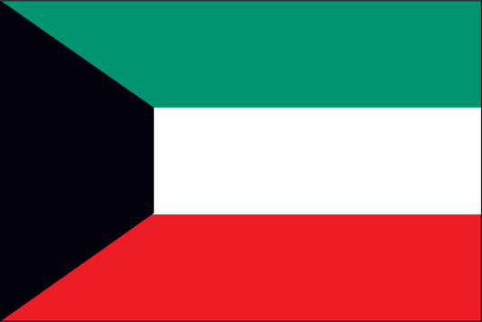 KUWAIT NYLON PRINT FLAG - 3x5