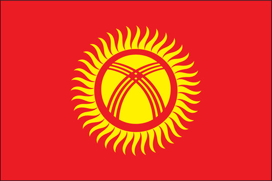 KYRGYZSTAN NYLON PRINT FLAG - 3x5