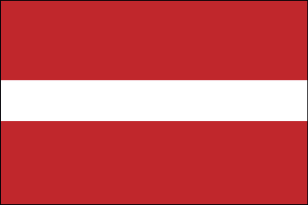 LATVIA NYLON PRINT FLAG - 3x5