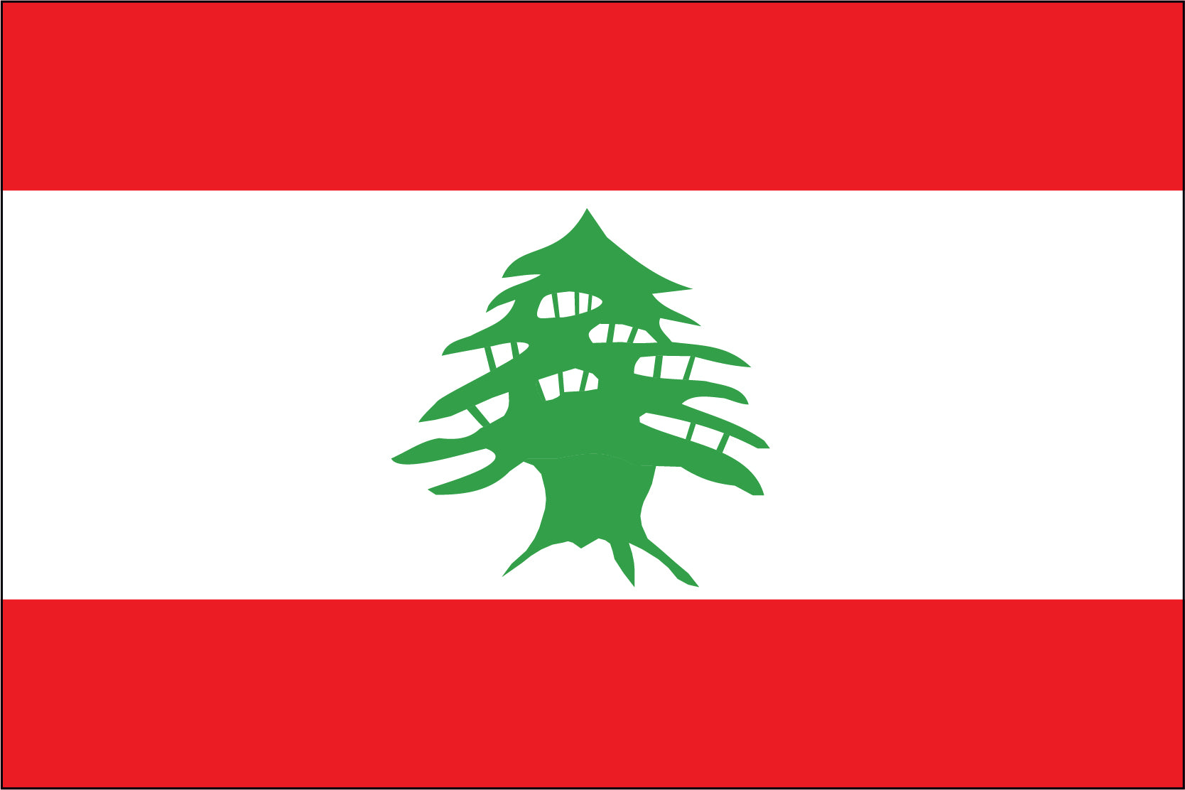 LEBANON NYLON PRINT FLAG - 3x5