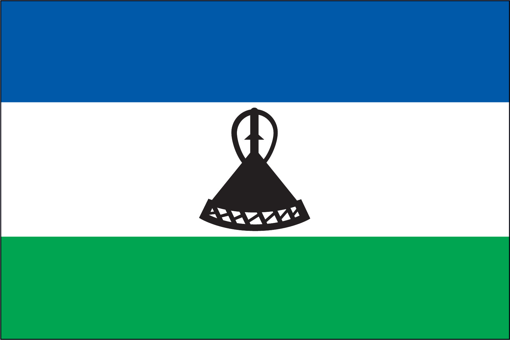 LESOTHO NYLON PRINT FLAG - 3x5