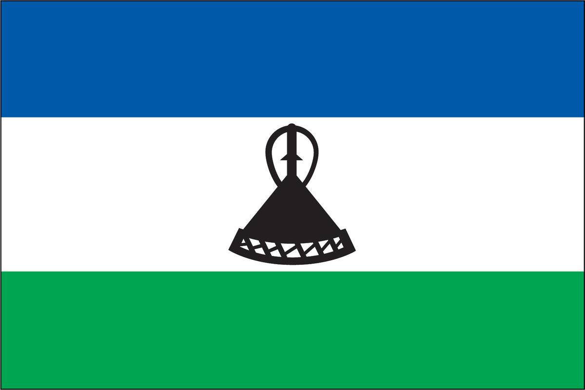 LESOTHO NYLON PRINT FLAG - 3x5