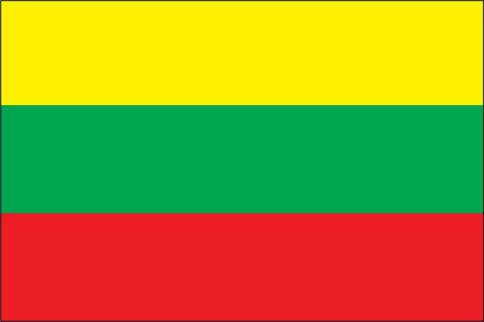 LITHUANIA NYLON PRINT FLAG - 3x5