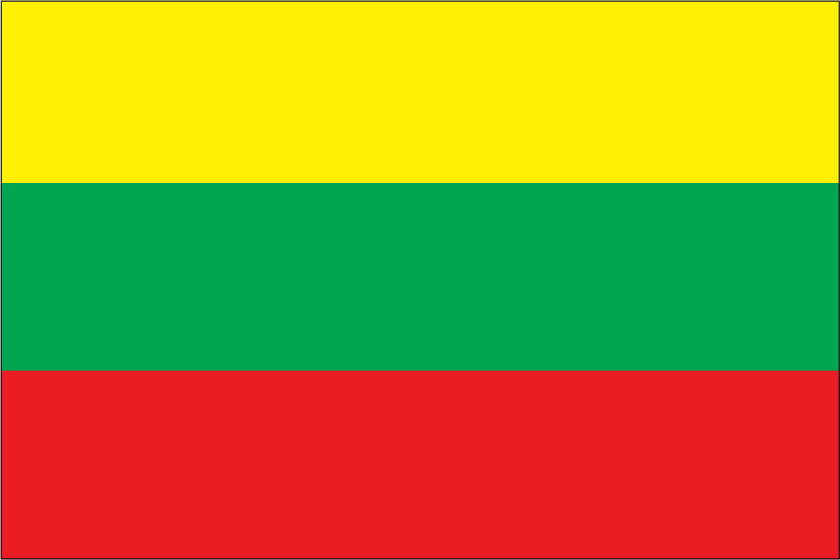 LITHUANIA NYLON PRINT FLAG - 3x5