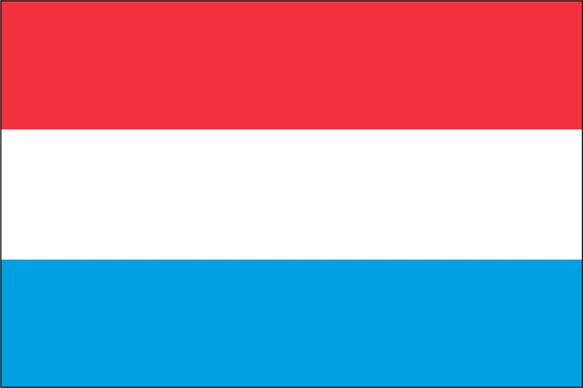 LUXEMBOURG NYLON PRINT FLAG - 3x5