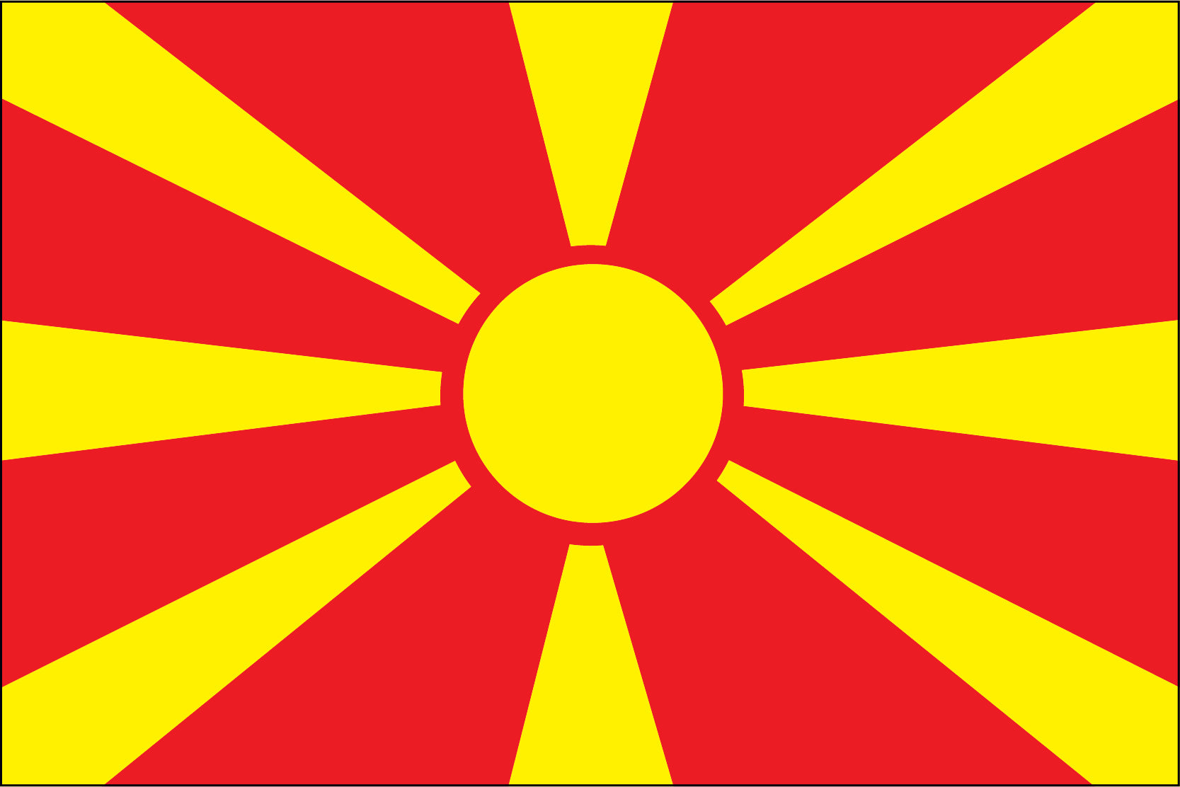 MACEDONIA NYLON PRINT FLAG - 3x5