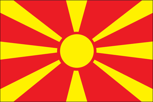 MACEDONIA NYLON PRINT FLAG - 3x5
