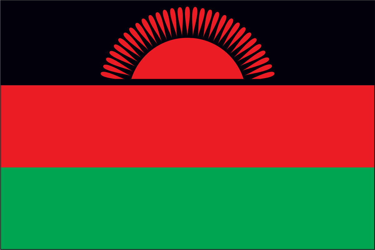 MALAWI NYLON PRINT FLAG - 3x5